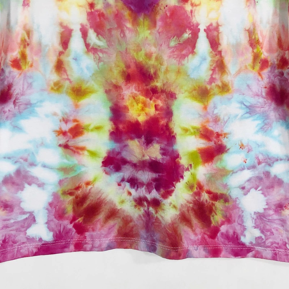 Pivot Pivot Tie Dye Womens‎ XS Tee Friends Handmade Shirt Ross Rachel Pink 124 - Picture 5 of 10